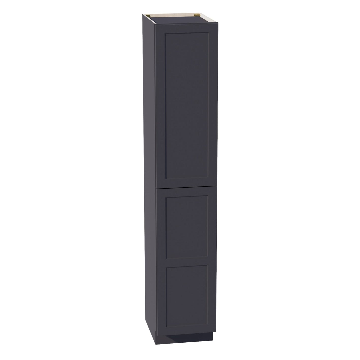 HE - TP1896: Ebony Black Shaker 18"W x 96"H x 24"D 2 Doors & 6 Shelves Tall Shelf Pantry Cabinets - NextCabinets