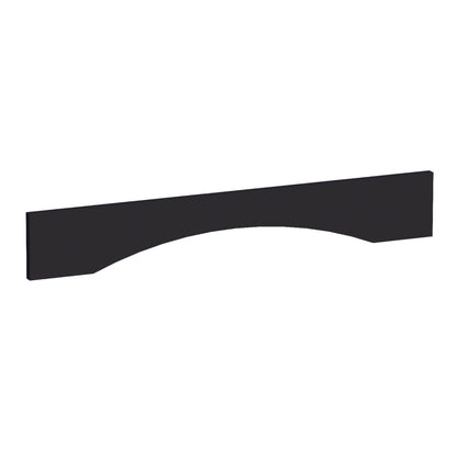 HE - VAR36: Ebony Black Shaker 36"W x 5 - 1/2"H x 3/4"D Arched Valance - NextCabinets
