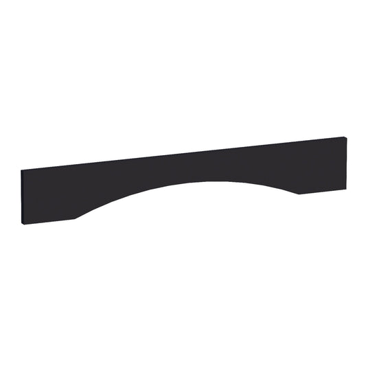 HE - VAR36: Ebony Black Shaker 36"W x 5 - 1/2"H x 3/4"D Arched Valance - NextCabinets