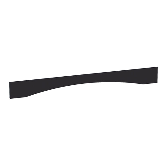 HE - VAR54: Ebony Black Shaker 54"W x 5 - 1/2"H x 3/4"D Arched Valance - NextCabinets