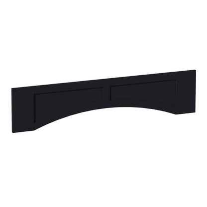 HE - VARP54: Ebony Black Shaker 54"W x 12"H x 3/4"D Arched Valance with Raised Panel - NextCabinets