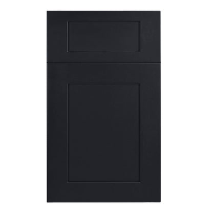 HE - W2442: Ebony Black Shaker 24"W x 42"H 2 Doors & 3 Shelves Standard Wall Cabinet - NextCabinets
