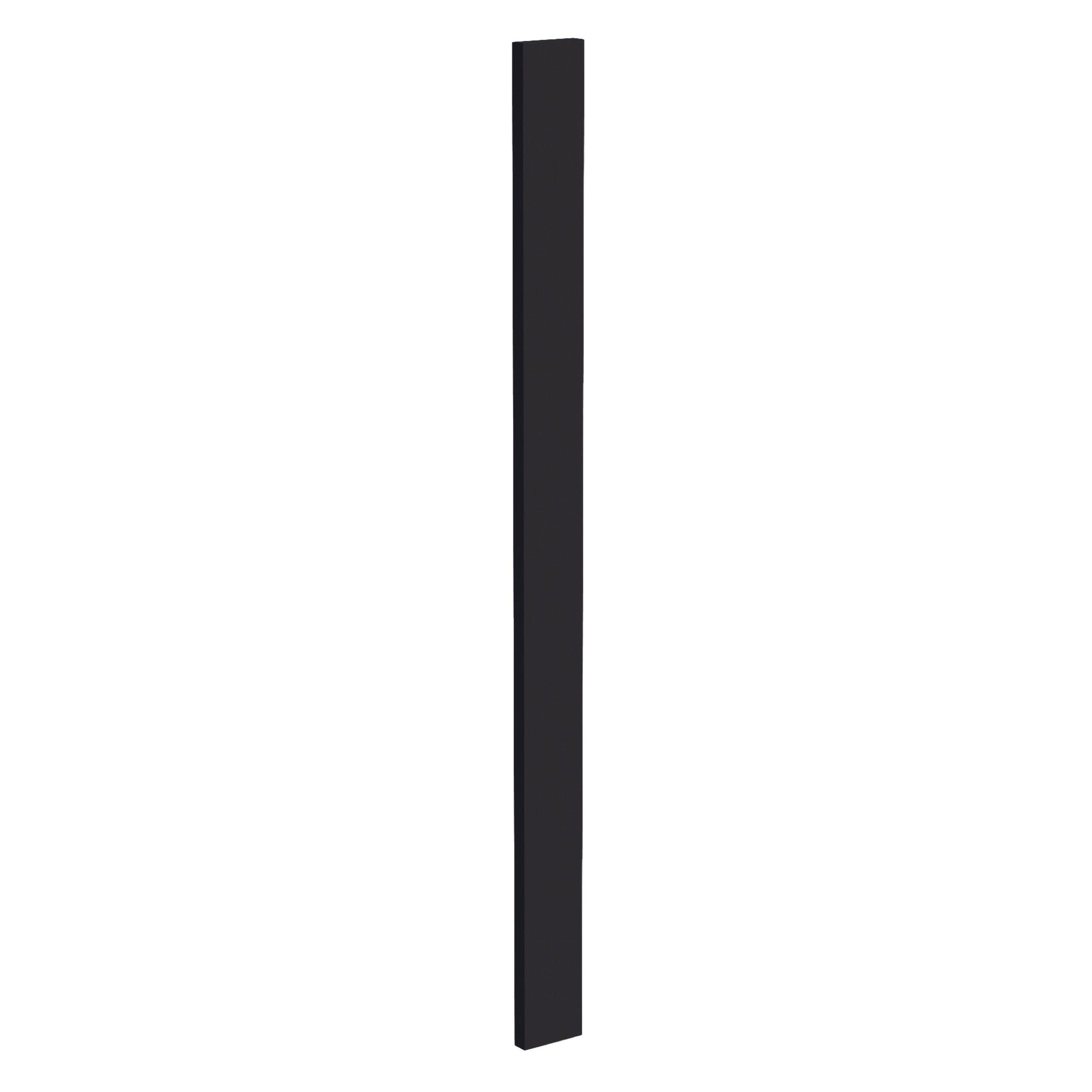 HE - WF342: Ebony Black Shaker 03"W x 42"H Wall Cabinet Filler - NextCabinets