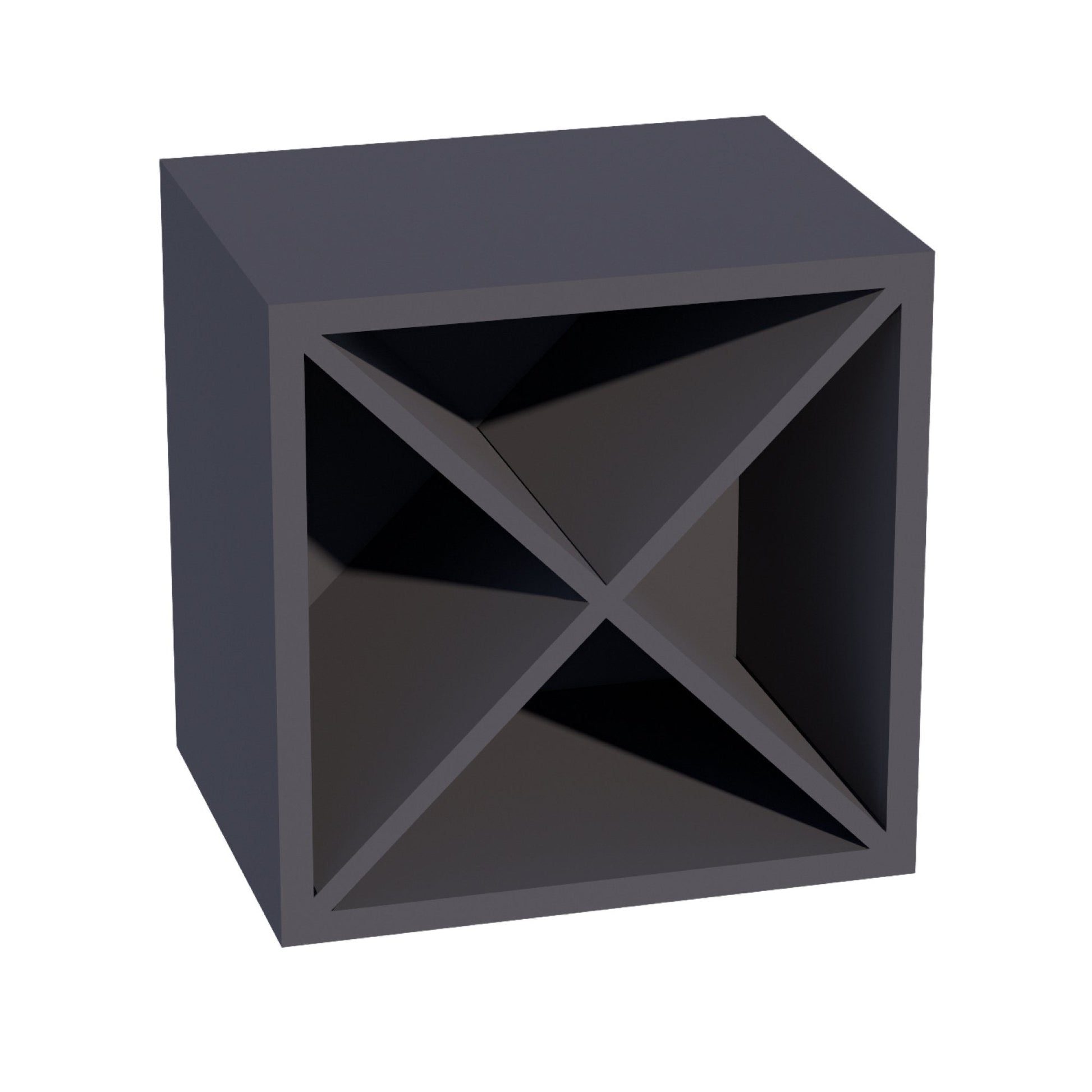 HE - WR1515: Ebony Black Shaker 15"W x 15"H x 12"D Wall Wine Rack Incl. Shelf - NextCabinets