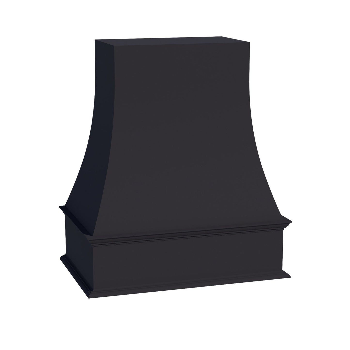 HE - WRH3036: Ebony Black Shaker 30"W x 36"H Wood Wall Mounted Range Hoods - NextCabinets