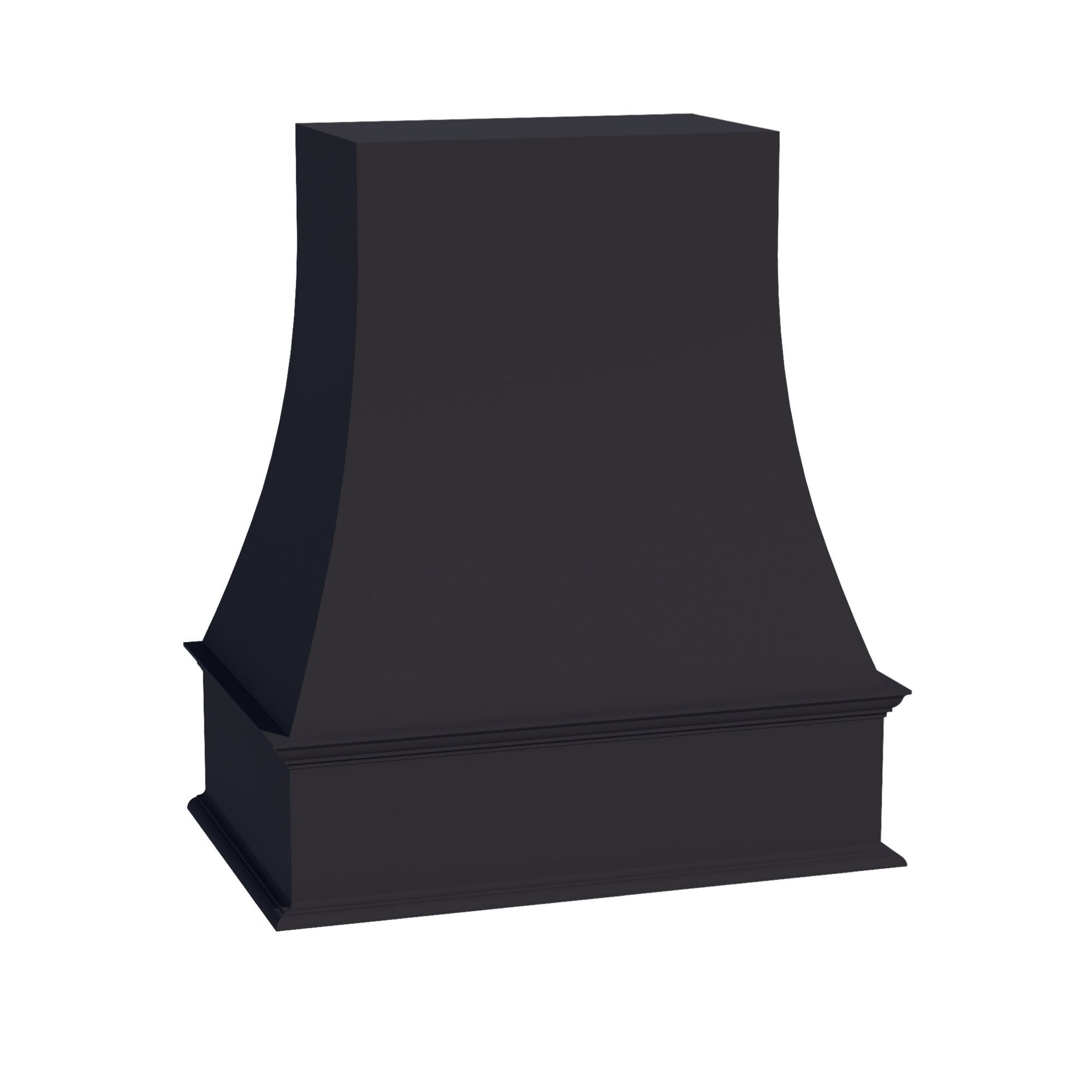 HE - WRH3036: Ebony Black Shaker 30"W x 36"H Wood Wall Mounted Range Hoods - NextCabinets