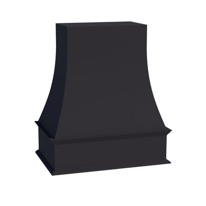 HE - WRH3036: Ebony Black Shaker 30"W x 36"H Wood Wall Mounted Range Hoods - NextCabinets