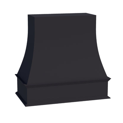 HE - WRH3636: Ebony Black Shaker 36"W x 36"H Wood Wall Mounted Range Hoods - NextCabinets