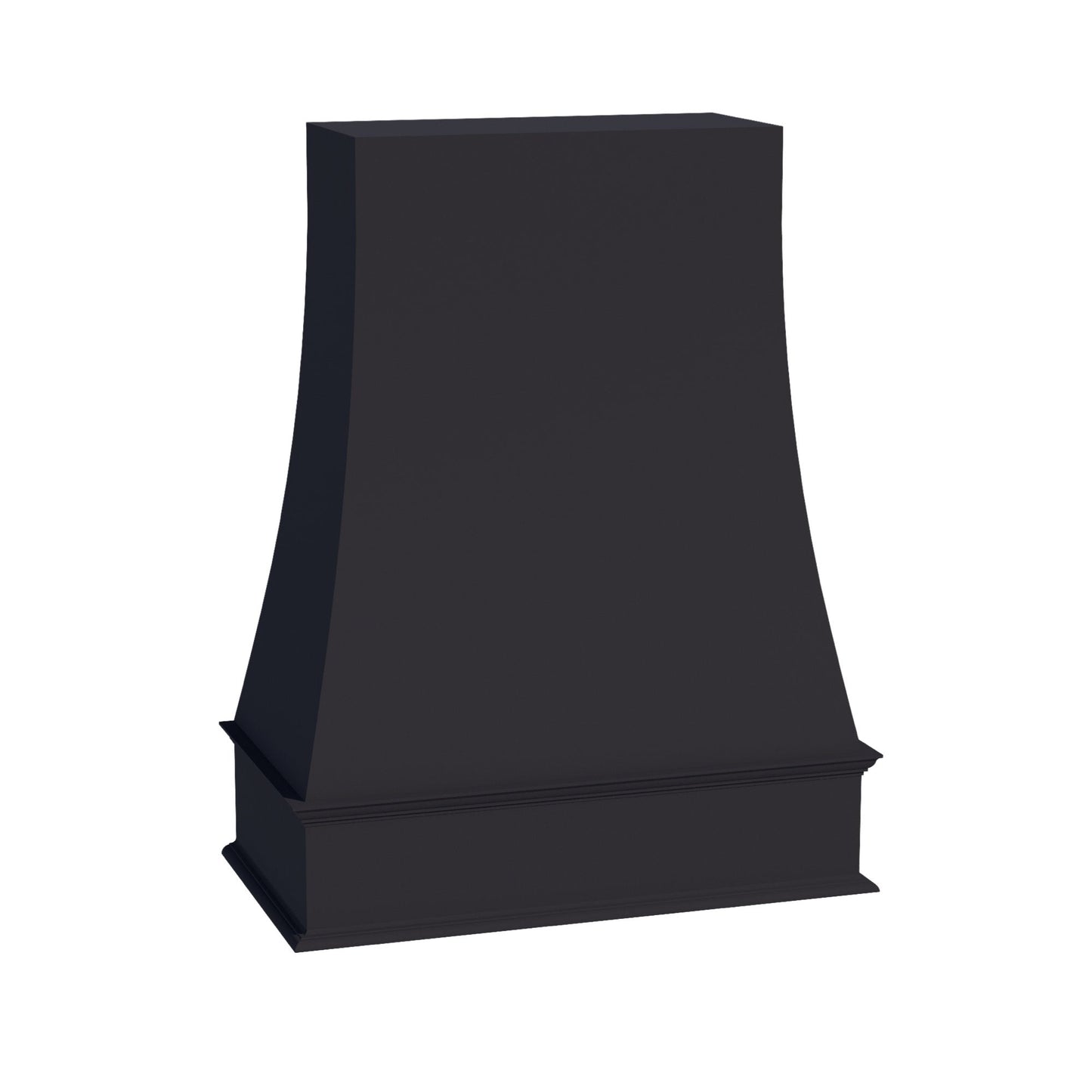 HE - WRH4836: Ebony Black Shaker 48"W x 36"H Wood Wall Mounted Range Hoods - NextCabinets