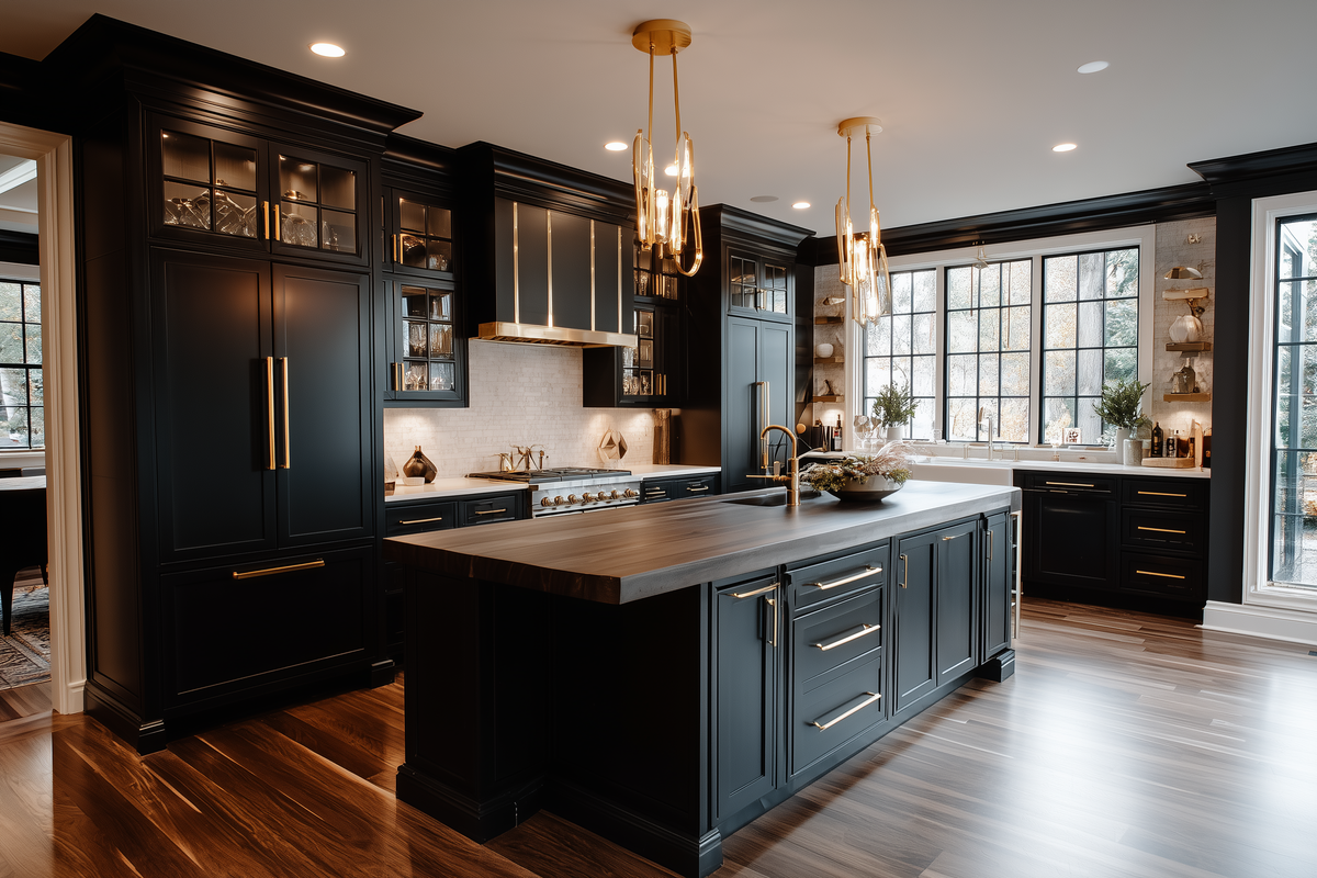Black Shaker Cabinets | Matte Black RTA Kitchen Cabinets – NextCabinets