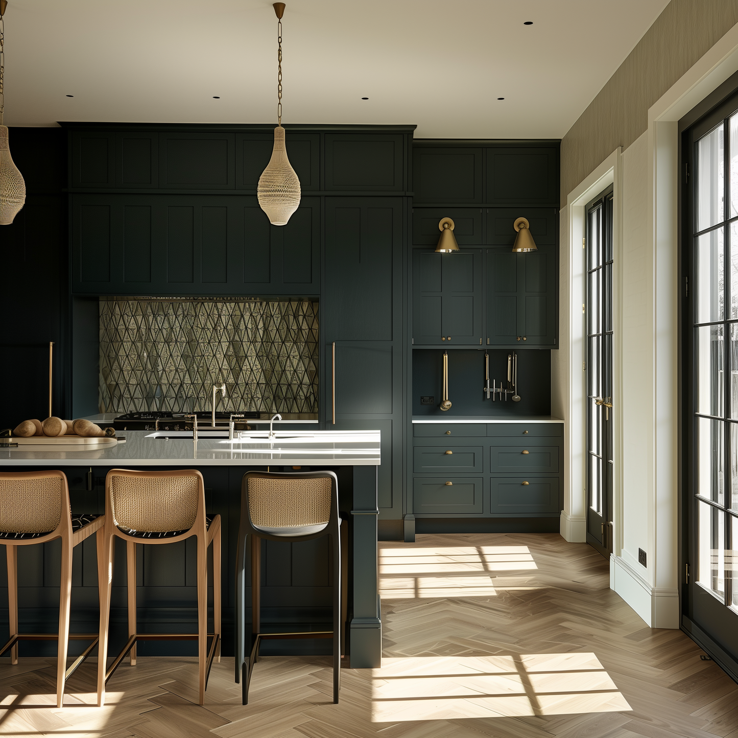 Ebony Black Shaker 10x10 Kitchen