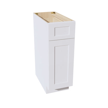 HF - B12: Frost White Shaker 12" 1 Drawer 1 Door Standard Base Cabinet - NextCabinets