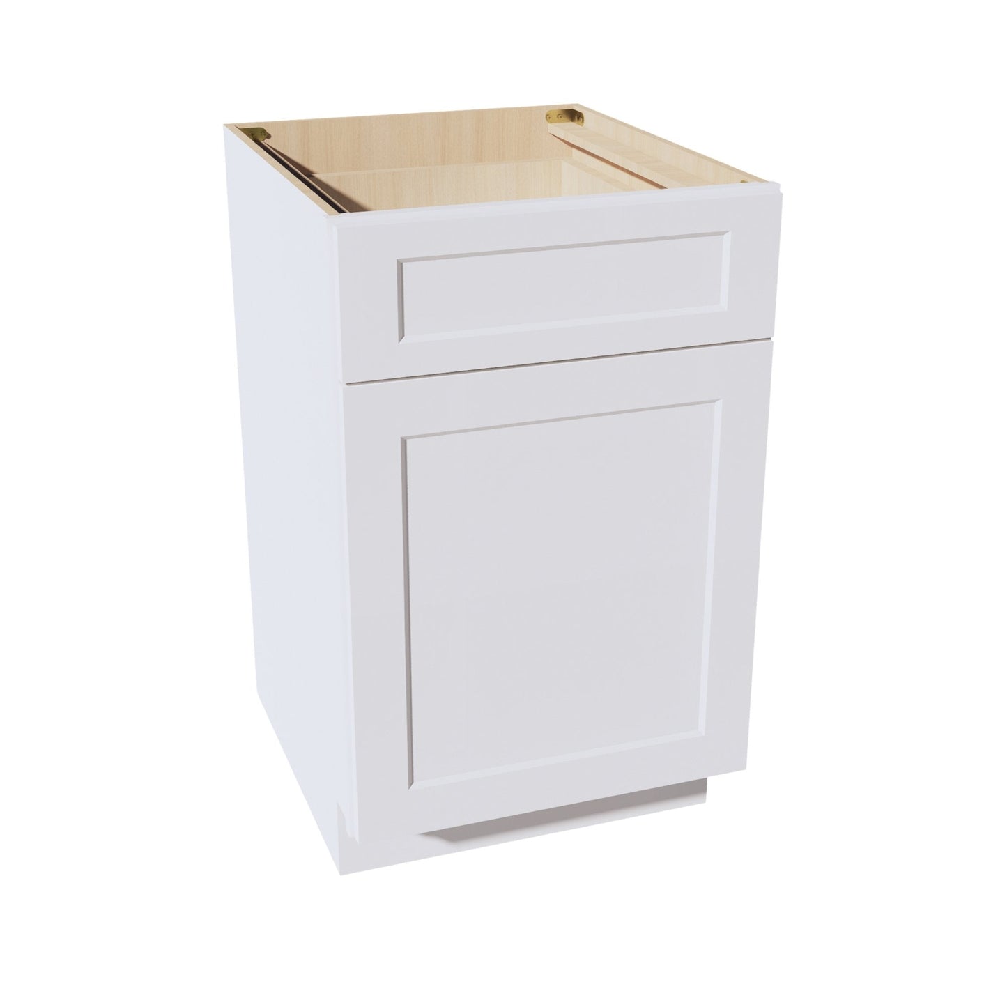 HF - B21: Frost White Shaker 21" 1 Drawer 1 Door Standard Base Cabinet - NextCabinets
