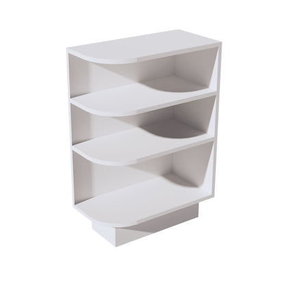 HF - BES12R: Frost White Shaker 12" 4 Shelves End Shelf Corner Base Cabinets (Right Open) - NextCabinets