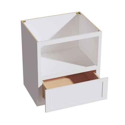 HF - BMC30: Frost White Shaker 30" 1 Drawer Base Built - in Microwave Cabinets - NextCabinets