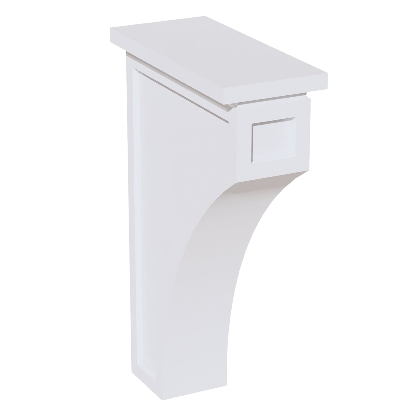 HF - CMCB: Frost White Shaker 3 - 1/2"W x 12 - 1/4"H x 08"D Extra Large Corbel - NextCabinets