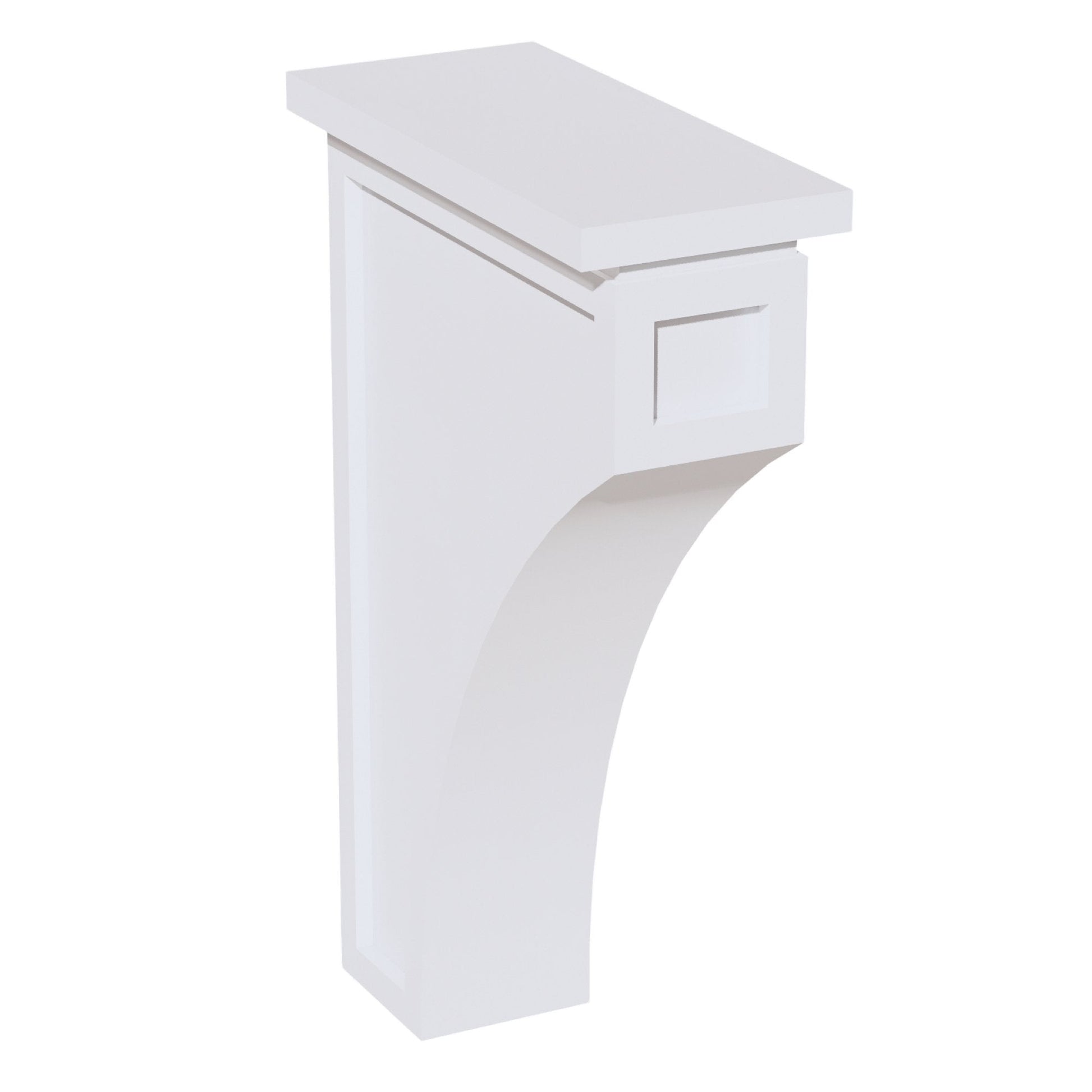 HF - CMCB: Frost White Shaker 3 - 1/2"W x 12 - 1/4"H x 08"D Extra Large Corbel - NextCabinets