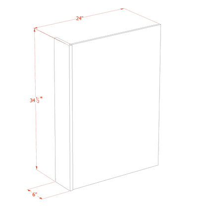 HF - DWR6: Frost White Shaker 6" Filler - 24"W x 34 - 1/2"H x 1/2"D Dishwasher Return Panel - NextCabinets