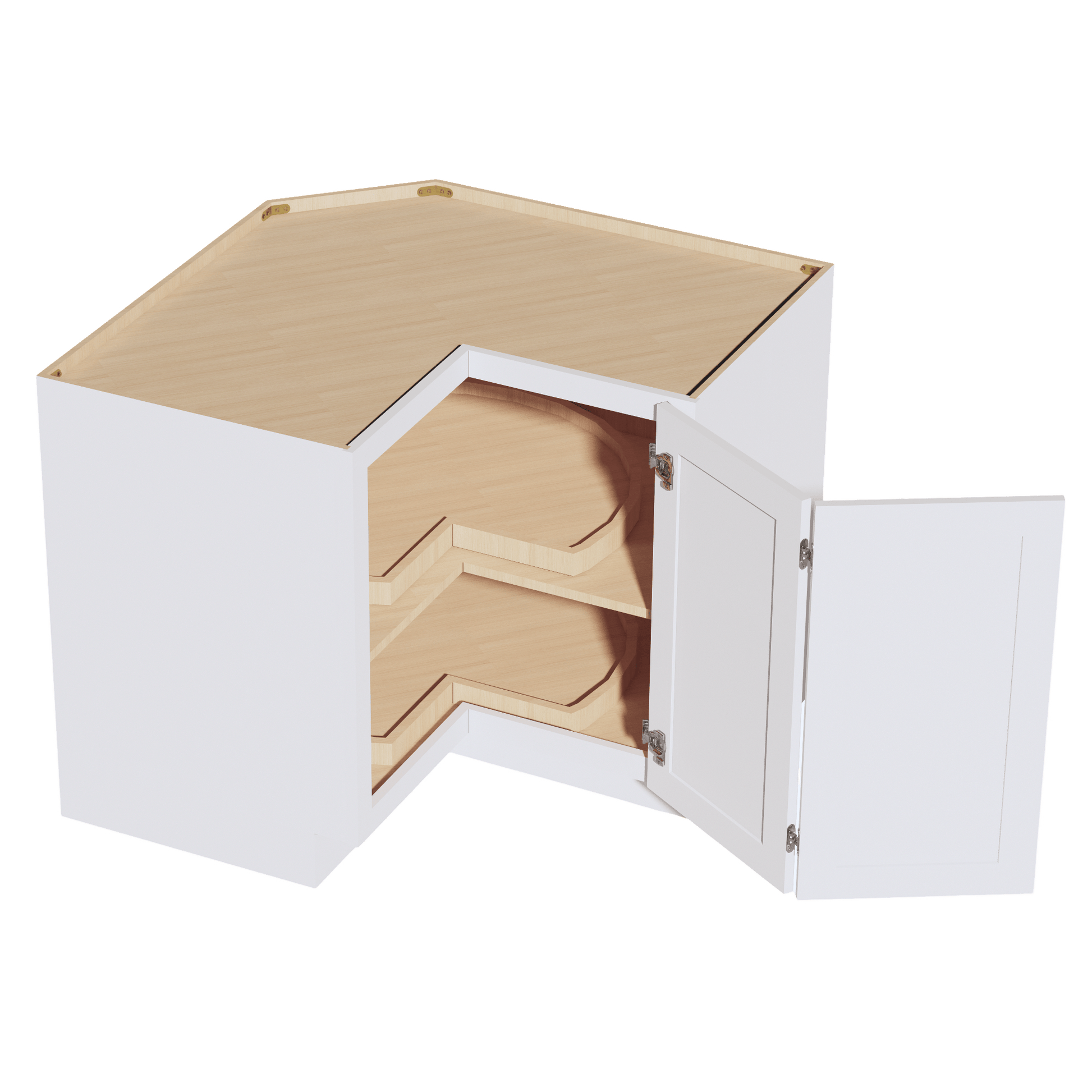 HF - LSB36: Frost White Shaker 36" 2 Doors Lazy Susan Corner Base Cabinet - NextCabinets