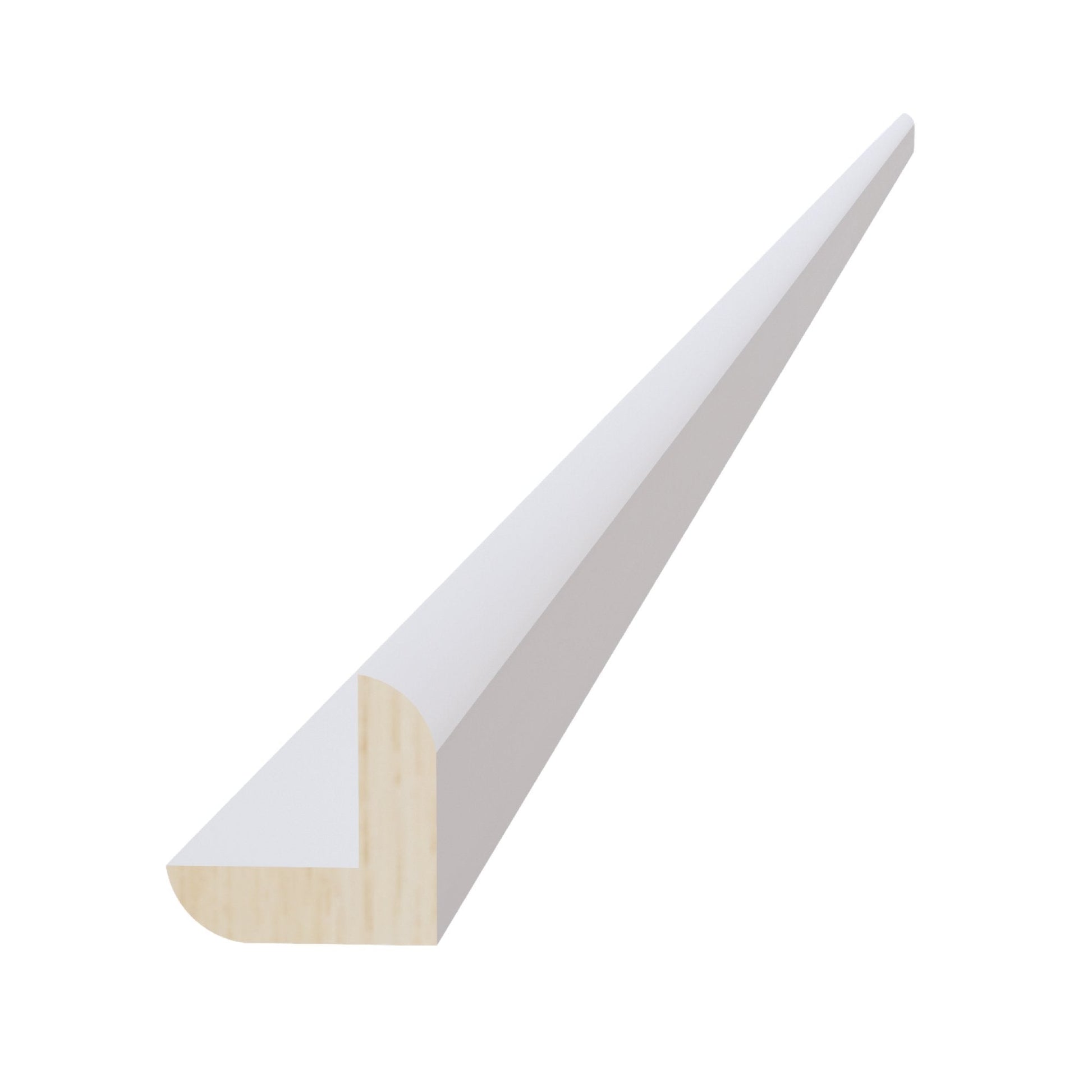 HF - OCM8: Frost White Shaker 96"W x 7/8"H x 7/8"D Outside Corner Molding - NextCabinets