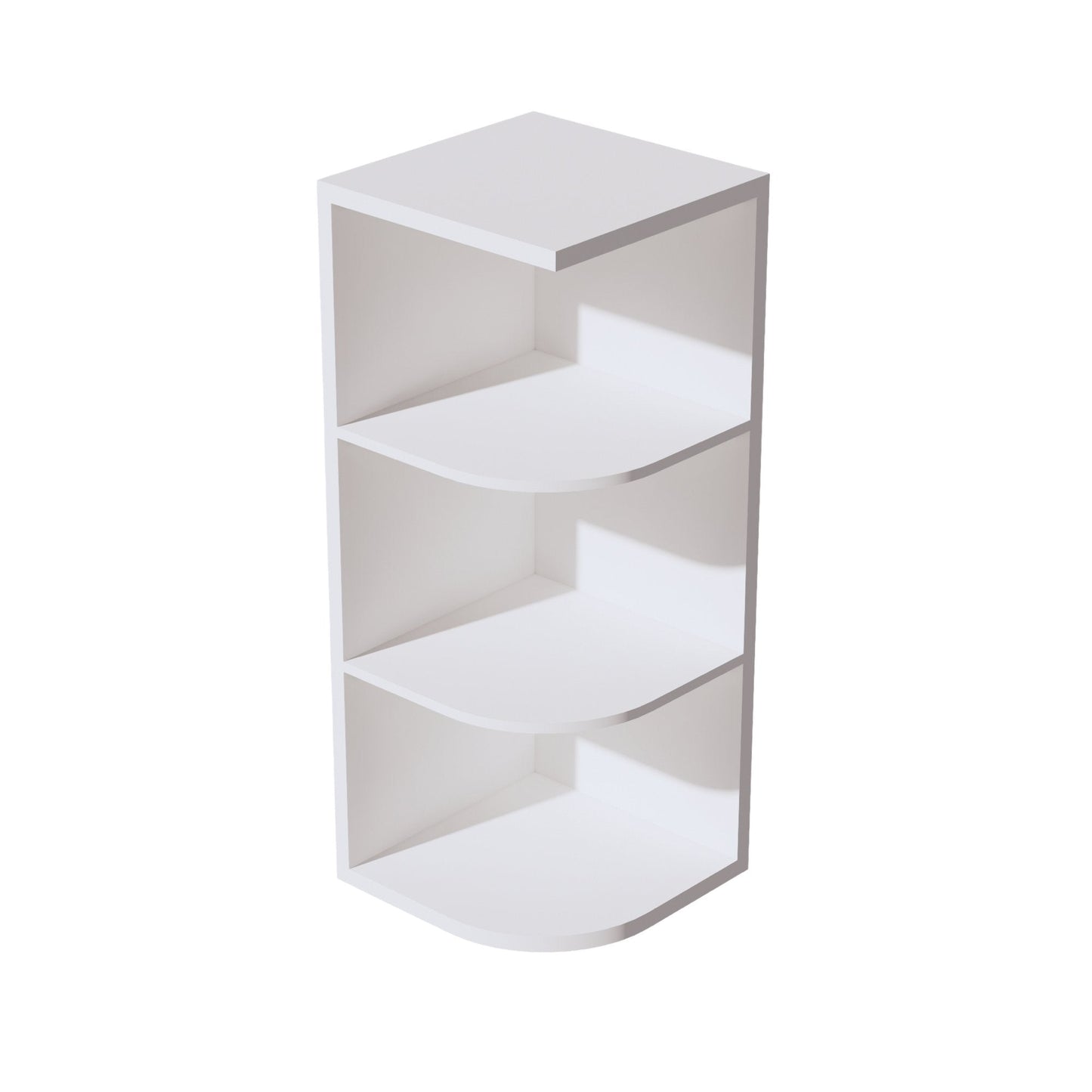 HF - OE1230: Frost White Shaker 12"W x 30"H 4 Shelves Wall End Shelf Cabinet - NextCabinets