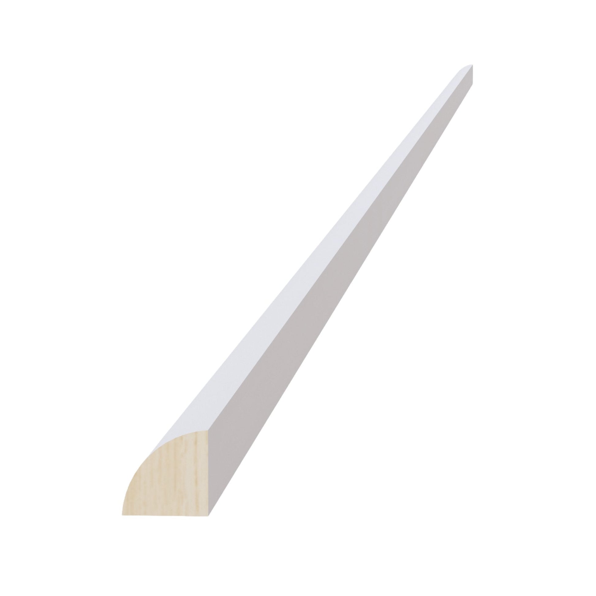 HF - QRM: Frost White Shaker 96"W x 3/4"H x 3/4"D Quarter Round Shoe Molding - NextCabinets