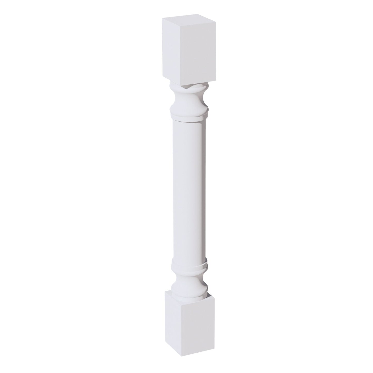 HF - RP436: Frost White Shaker 04"W x 36"H x 04"D Round Roman Pillar - NextCabinets