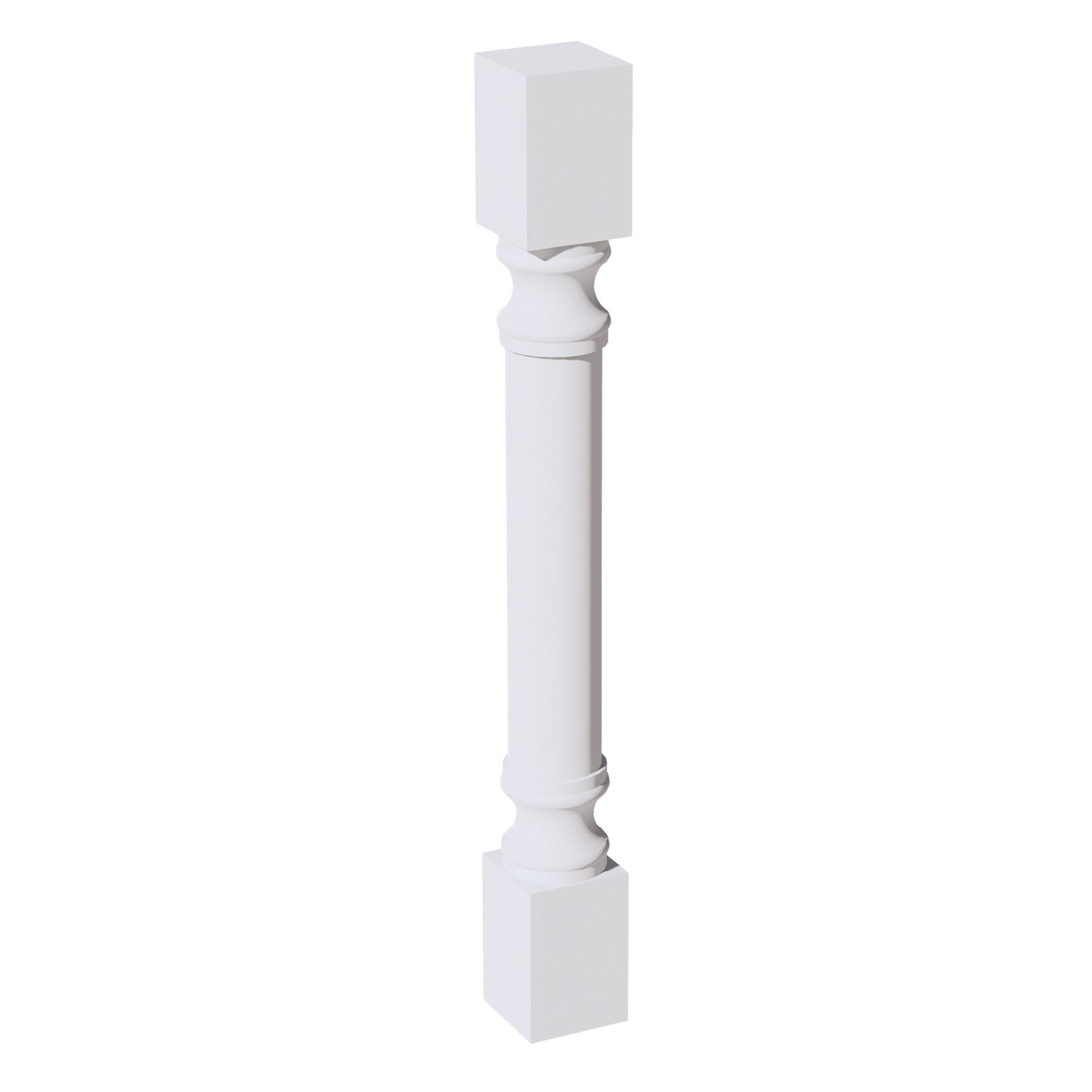 HF - RP436: Frost White Shaker 04"W x 36"H x 04"D Round Roman Pillar - NextCabinets