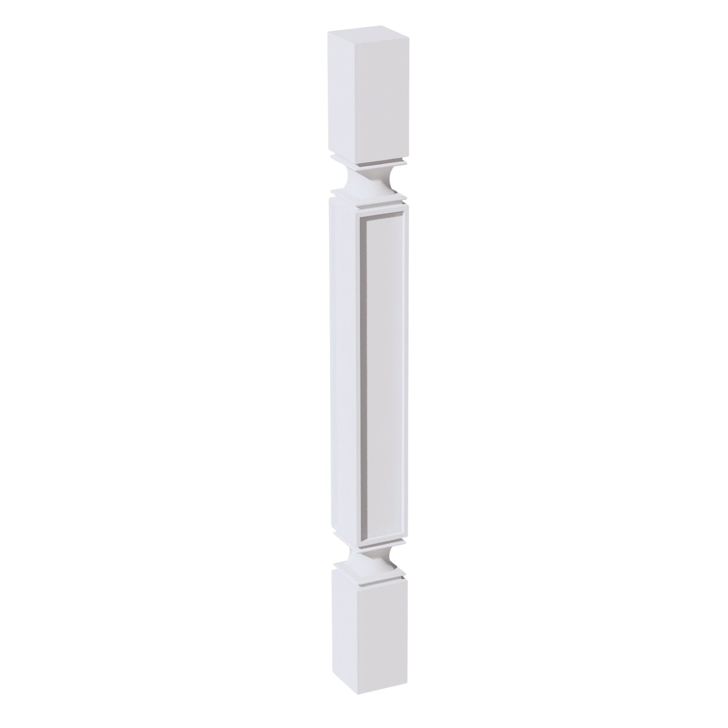 HF - SP336: Frost White Shaker 03"W x 36"H x 03"D Square Roman Pillar - NextCabinets