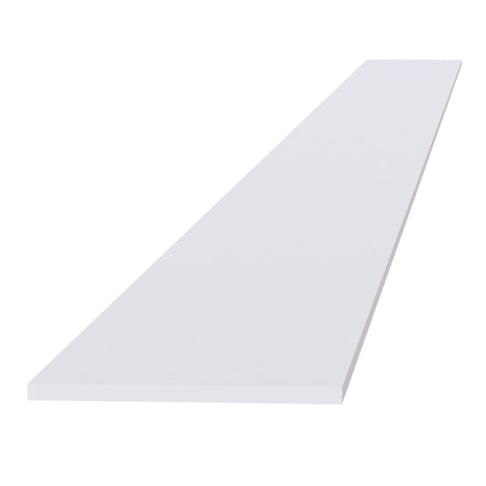 HF - TK8: Frost White Shaker 96"W x 4 - 1/2"H x 1/4"D Toe Kick Plate - NextCabinets