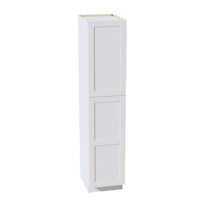 HF - TP1884: Frost White Shaker 18"W x 84"H x 24"D 2 Doors & 5 Shelves Tall Shelf Pantry Cabinets - NextCabinets