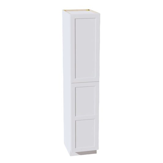HF - TP1890: Frost White Shaker 18"W x 90"H x 24"D 2 Doors & 5 Shelves Tall Shelf Pantry Cabinets - NextCabinets