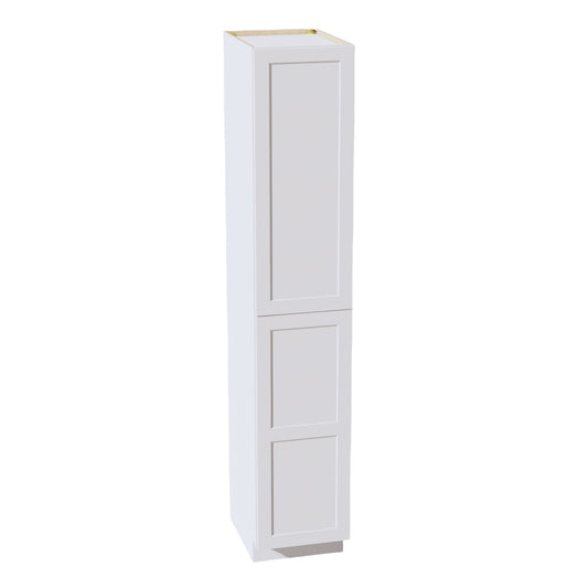 HF - TP1896: Frost White Shaker 18"W x 96"H x 24"D 2 Doors & 6 Shelves Tall Shelf Pantry Cabinets - NextCabinets
