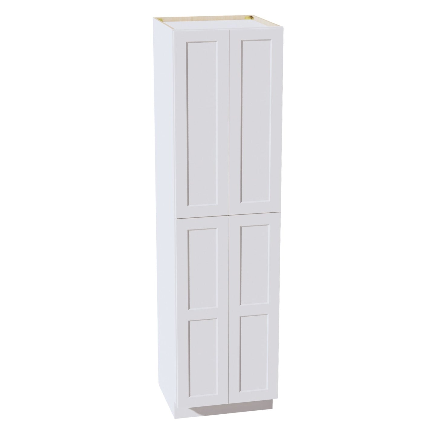 HF - TP2490: Frost White Shaker 24"W x 90"H x 24"D 4 Door & 5 Shelves Tall Shelf Pantry Cabinets - NextCabinets