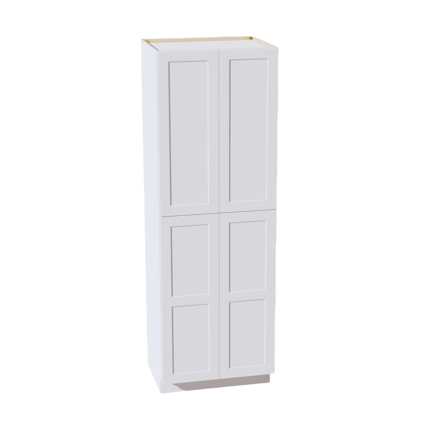 HF - TP3090: Frost White Shaker 30"W x 90"H x 24"D 4 Door & 5 Shelves Tall Shelf Pantry Cabinets - NextCabinets