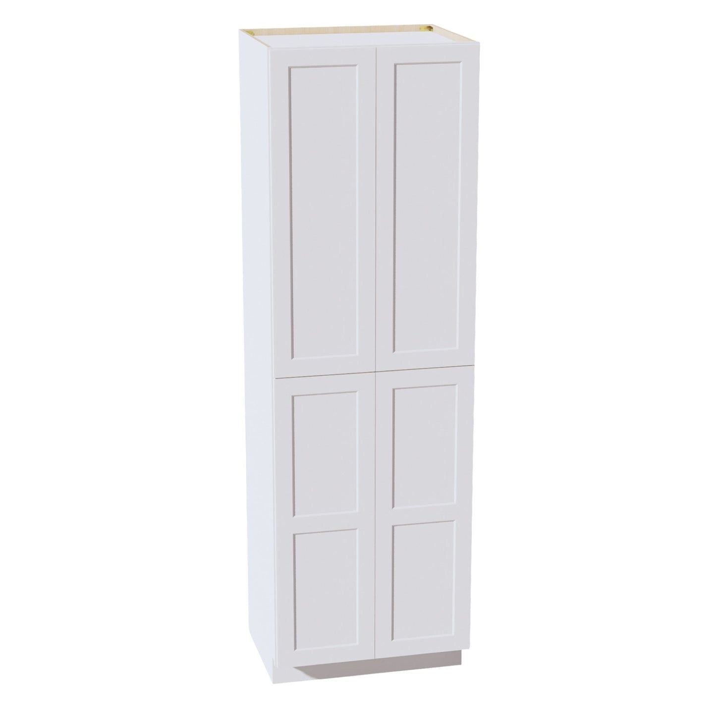 HF - TP3096: Frost White Shaker 30"W x 96"H x 24"D 2 Doors & 6 Shelves Tall Shelf Pantry Cabinets - NextCabinets