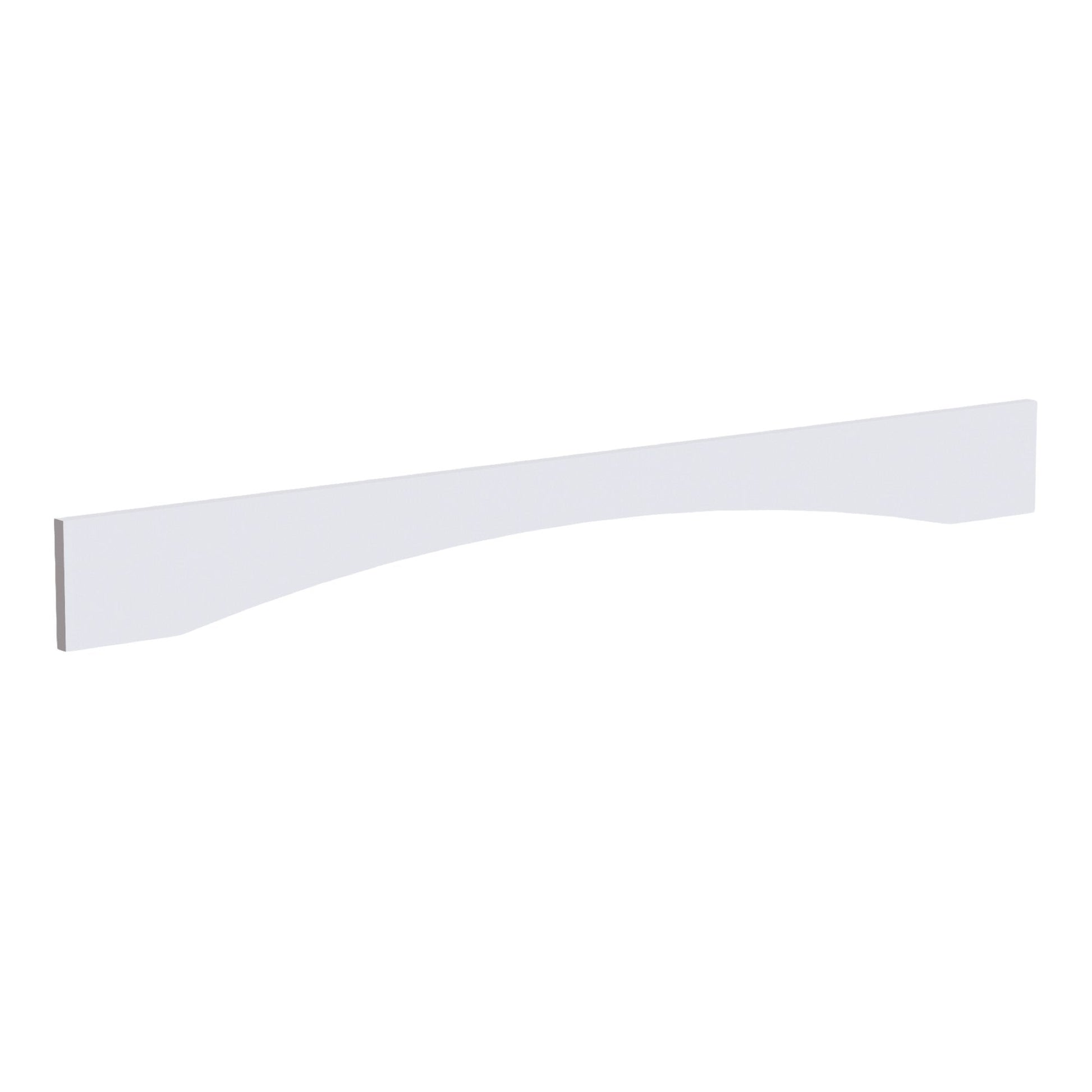 HF - VAR54: Frost White Shaker 54"W x 5 - 1/2"H x 3/4"D Arched Valance - NextCabinets