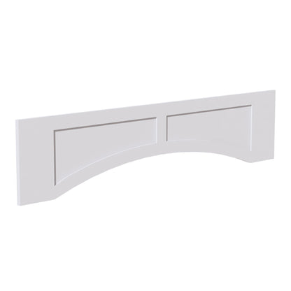 HF - VARP54: Frost White Shaker 54"W x 12"H x 3/4"D Arched Valance with Raised Panel - NextCabinets
