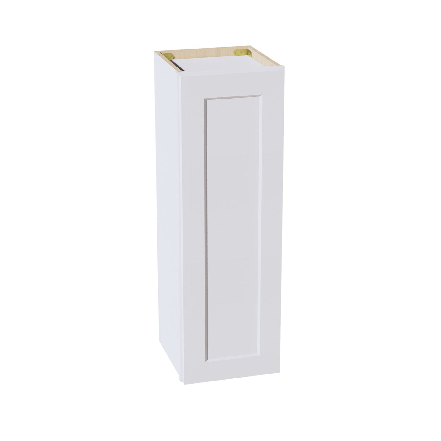 HF - W1236: Frost White Shaker 12"W x 36"H 1 Door & 2 Shelves Standard Wall Cabinet - NextCabinets