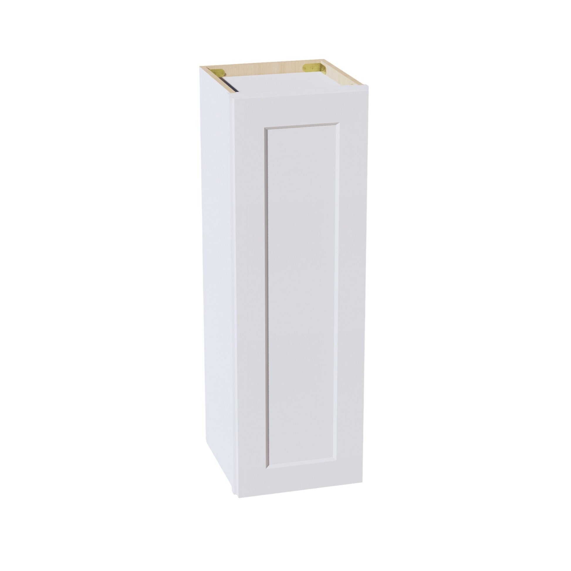 HF - W1236: Frost White Shaker 12"W x 36"H 1 Door & 2 Shelves Standard Wall Cabinet - NextCabinets