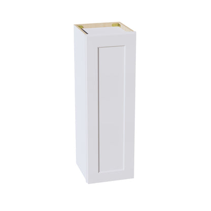 HF - W1236: Frost White Shaker 12"W x 36"H 1 Door & 2 Shelves Standard Wall Cabinet - NextCabinets