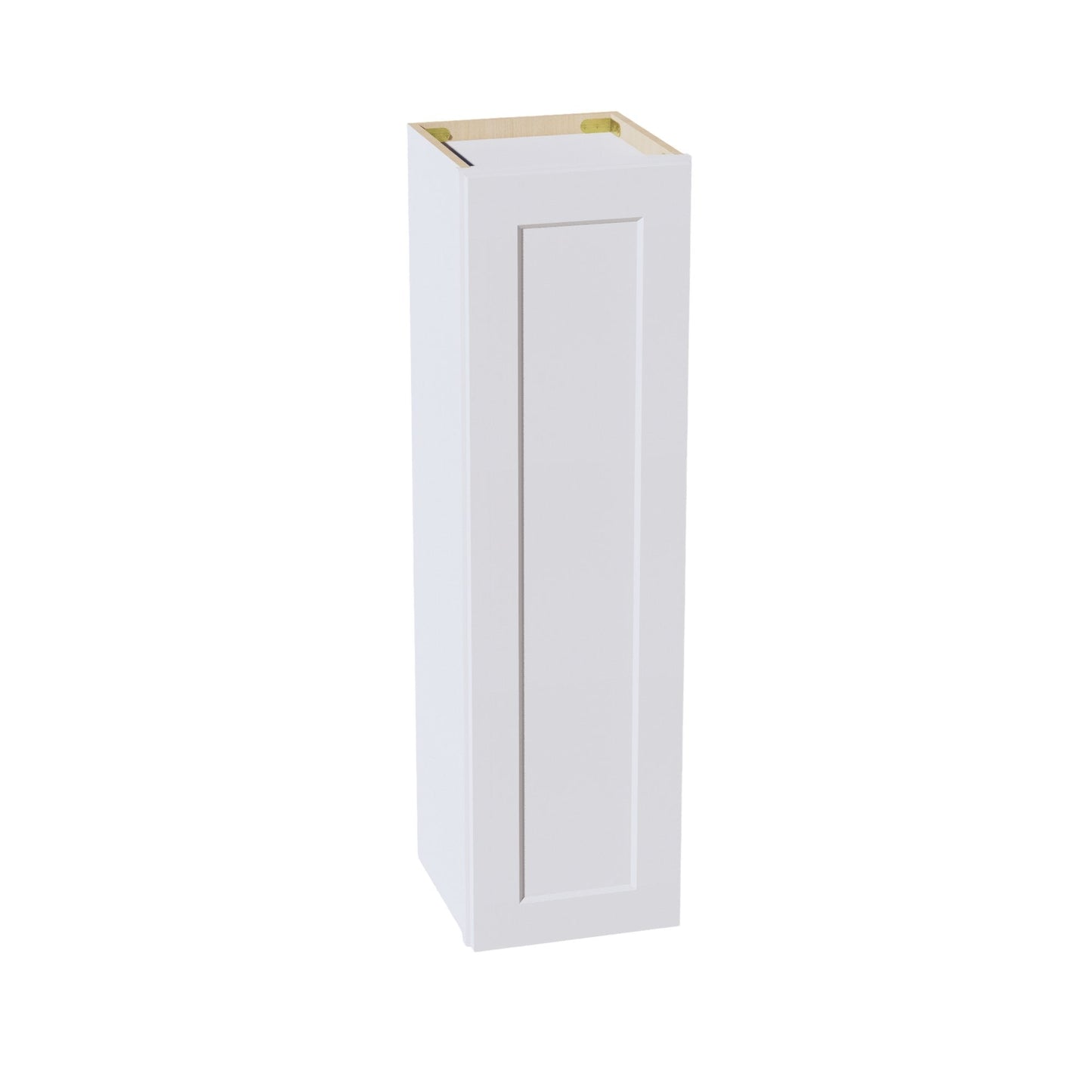 HF - W1242: Frost White Shaker 12"W x 42"H 1 Door & 3 Shelves Standard Wall Cabinet - NextCabinets