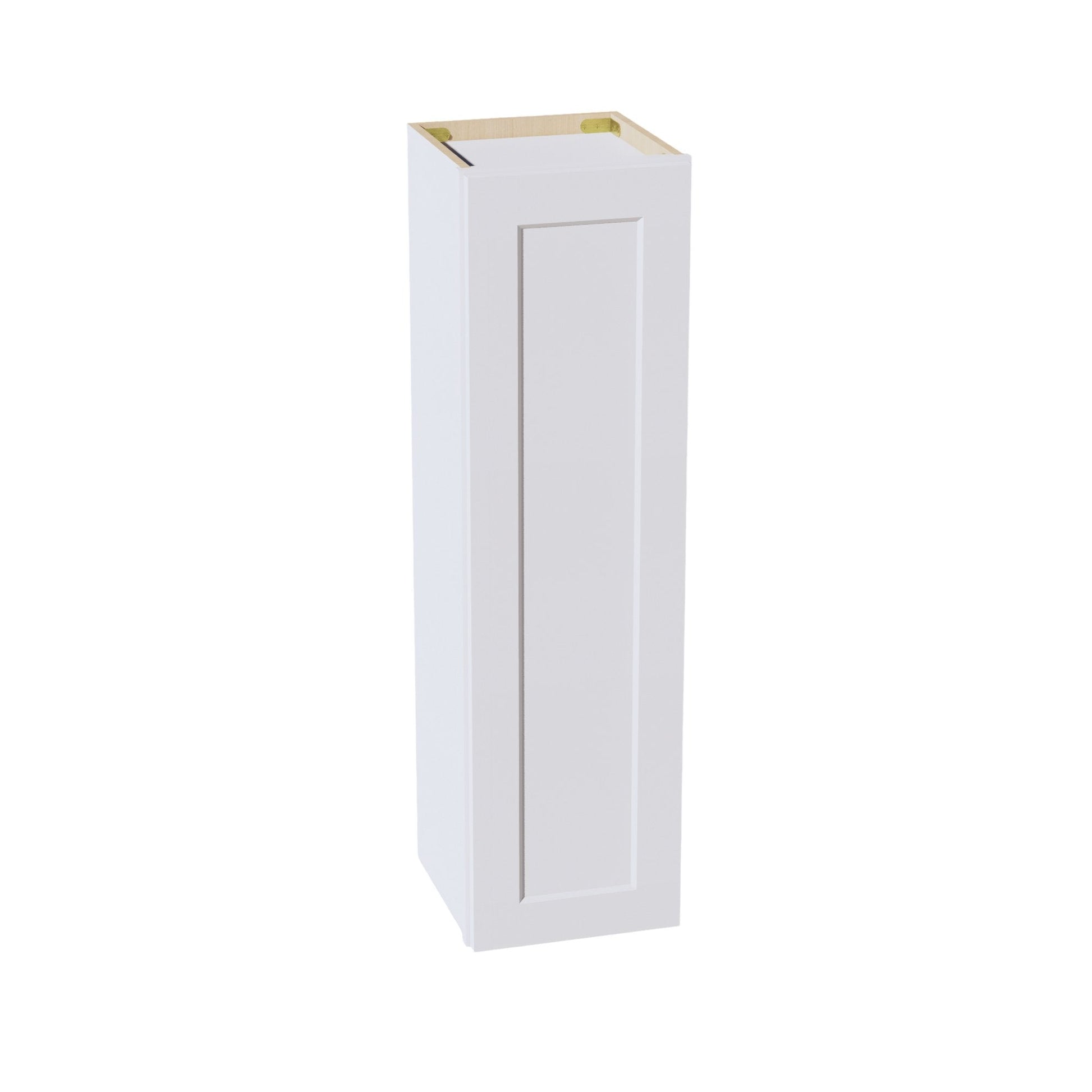 HF - W1242: Frost White Shaker 12"W x 42"H 1 Door & 3 Shelves Standard Wall Cabinet - NextCabinets