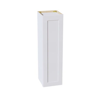 HF - W1242: Frost White Shaker 12"W x 42"H 1 Door & 3 Shelves Standard Wall Cabinet - NextCabinets