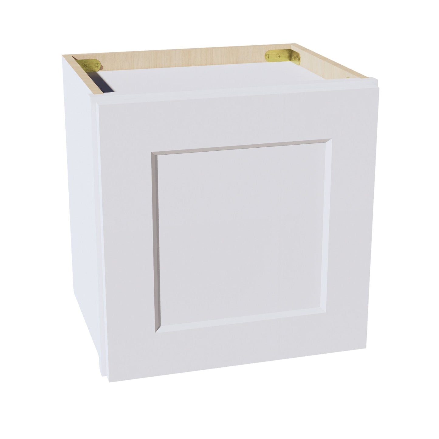 HF - W1515: Frost White Shaker 15"W x 15"H 1 Door Standard Wall Bridge Cabinet - NextCabinets