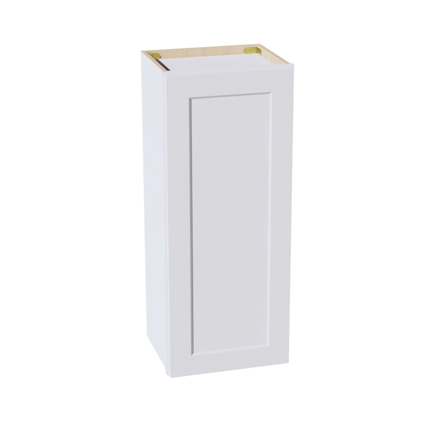 HF - W1536: Frost White Shaker 15"W x 36"H 1 Door & 2 Shelves Standard Wall Cabinet - NextCabinets