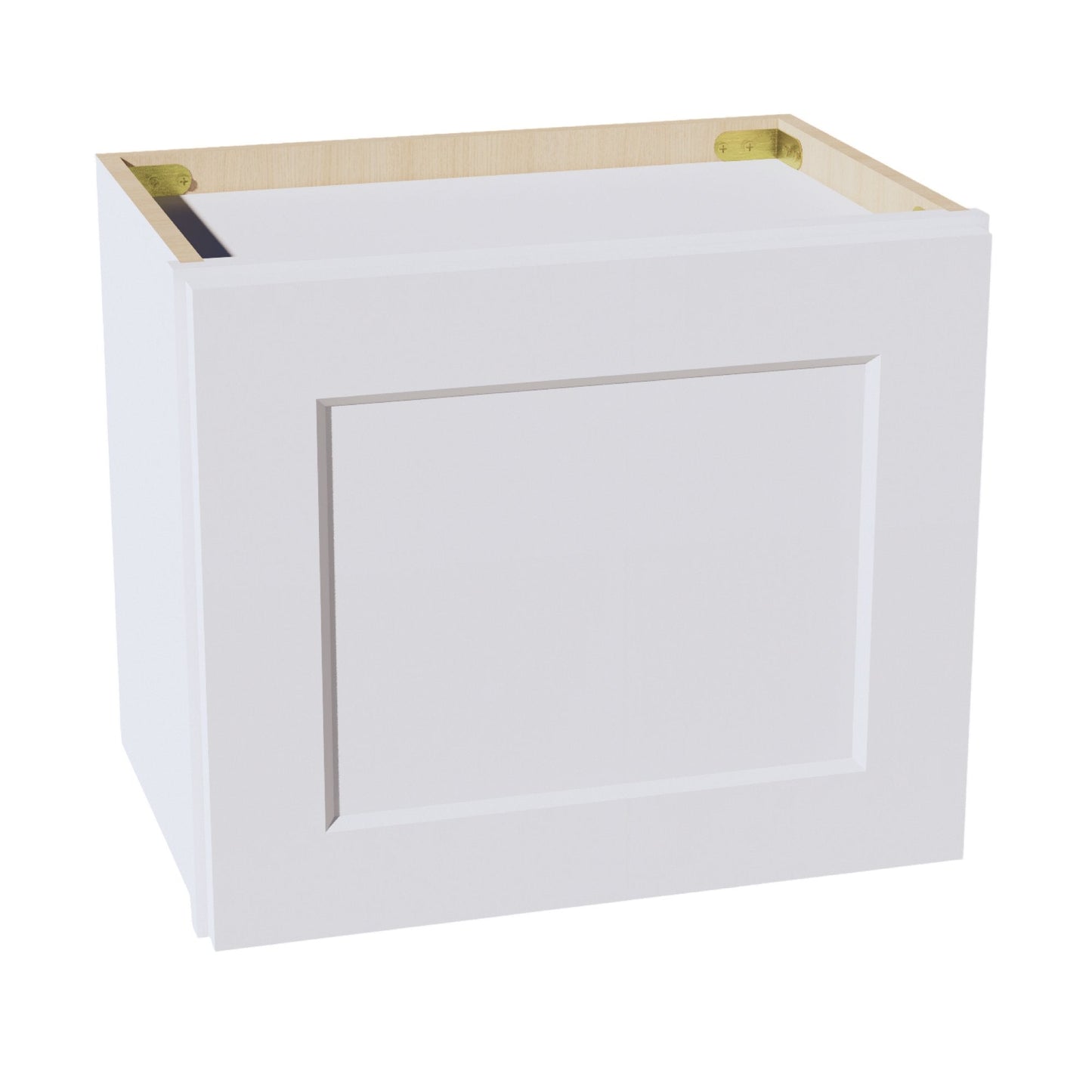 HF - W1815: Frost White Shaker 18"W x 15"H 1 Door Standard Wall Bridge Cabinet - NextCabinets