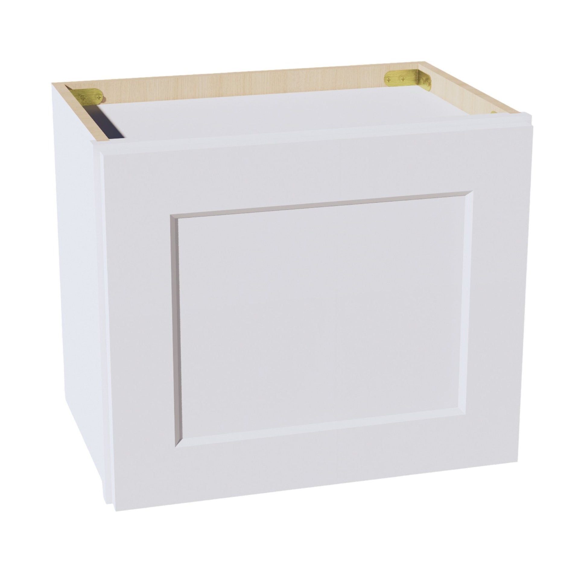 HF - W1815: Frost White Shaker 18"W x 15"H 1 Door Standard Wall Bridge Cabinet - NextCabinets