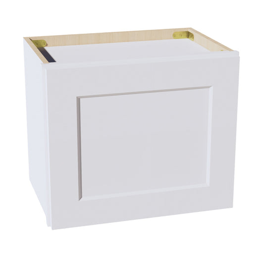HF - W1815: Frost White Shaker 18"W x 15"H 1 Door Standard Wall Bridge Cabinet - NextCabinets