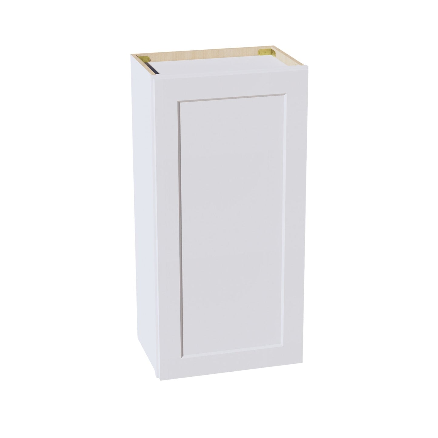 HF - W1836: Frost White Shaker 18"W x 36"H 1 Door & 2 Shelves Standard Wall Cabinet - NextCabinets